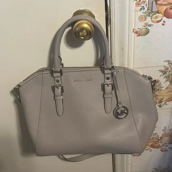 Michael Kors Taupe Satchel Bag - Picture 2 of 9